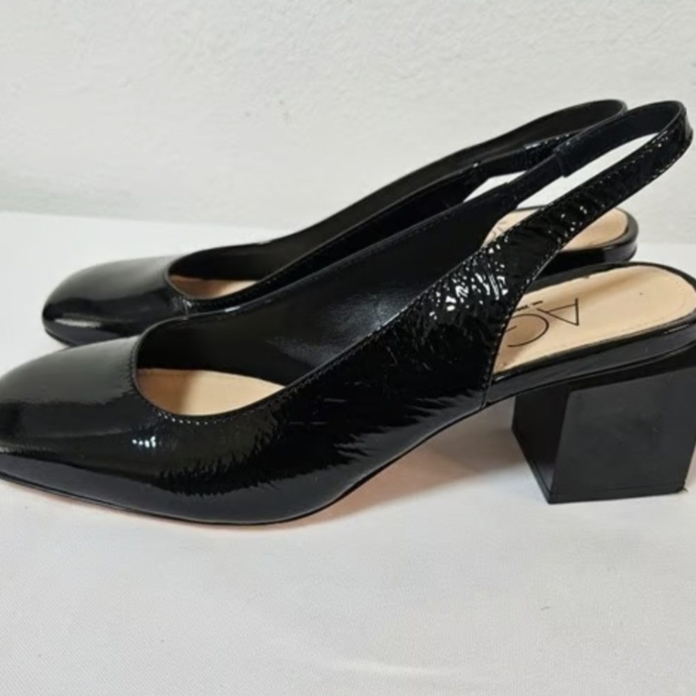 AGL New Black Patent Slingback Heels. Store Display. - Picture 4 of 8